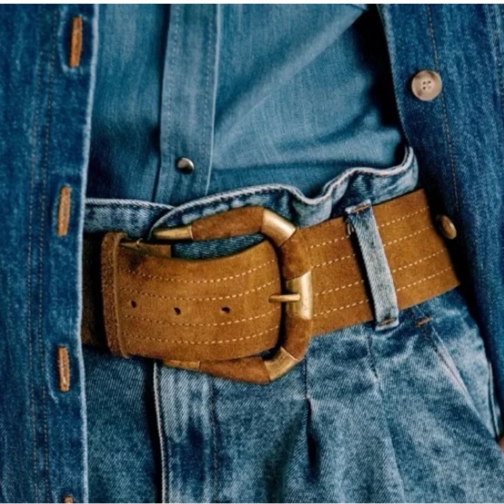 SEZANE SOPHIE BELT TAUPE  size 80